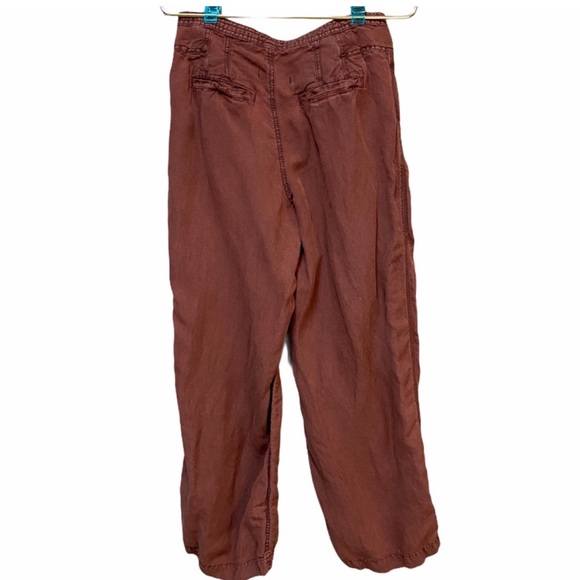 Free People | High Waisted Flowy Linen Pants - Picture 2 of 8